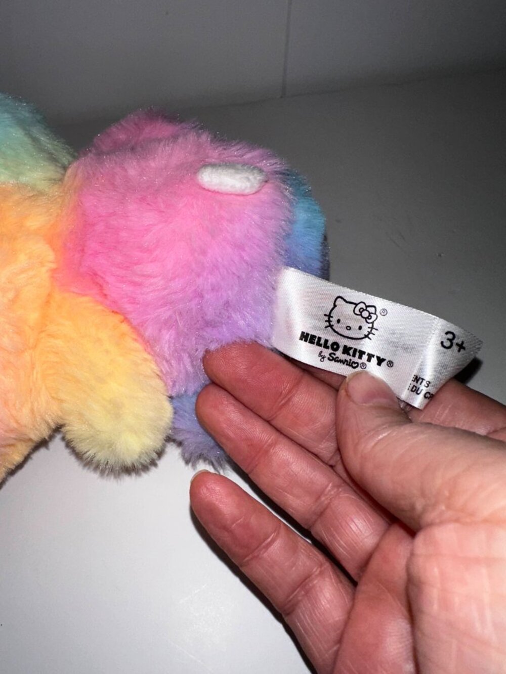 Hello Kitty 9" Rainbow Sherbert Teddy Bear Plush Jungkook Rare Sanrio EUC - Picture 5 of 5